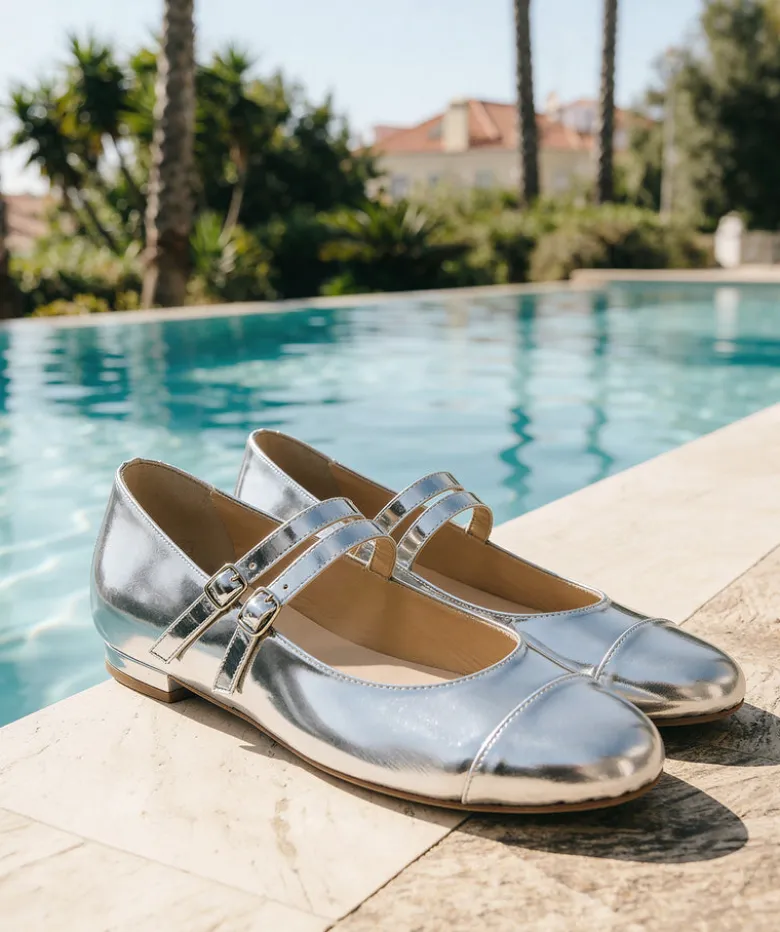 Ballerines MEREDITH Miroir Argent