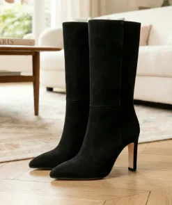 Bottes TAMARA Veau Velours Noir