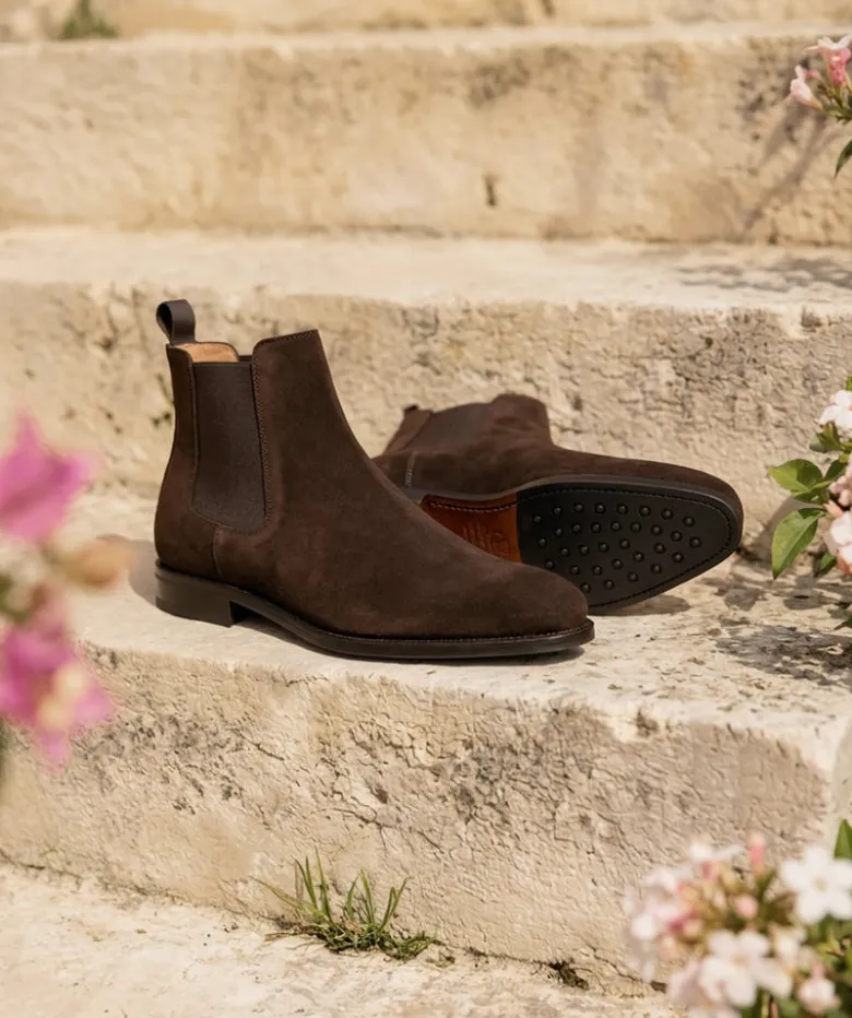 Bottines CHELSEA Daim Marron