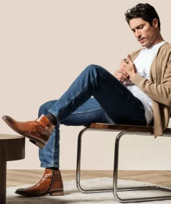 Bottines ELTHON Marron Patiné