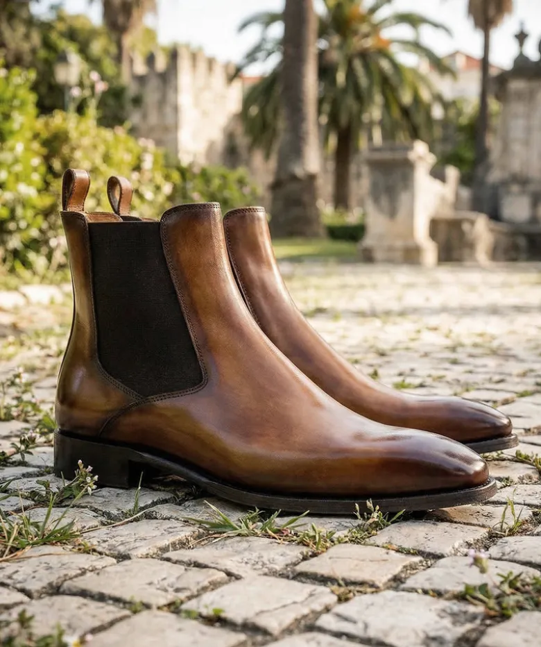 Bottines FIRENZE Marron Patiné