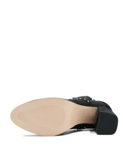 Bottines INES Veau Velours Noir