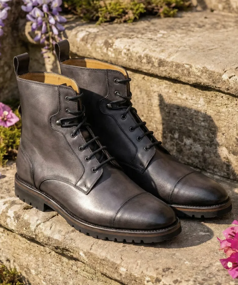 Bottines POWELL Gris Patiné