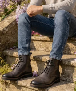 Bottines POWELL Gris Patiné