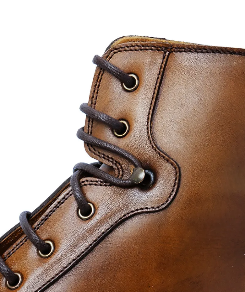 Bottines POWELL Marron Patiné