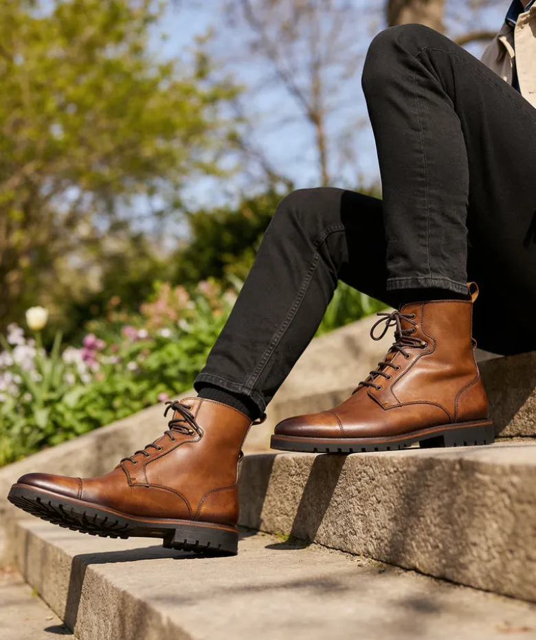 Bottines POWELL Marron Patiné