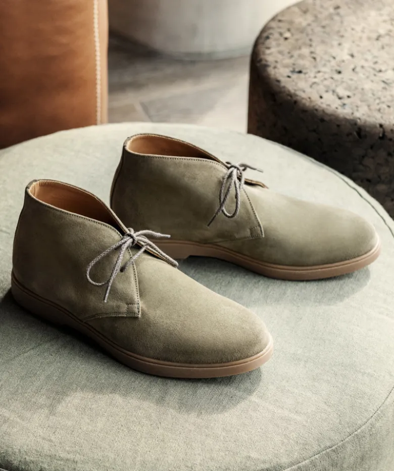 Bottines SAHARA Daim Olive