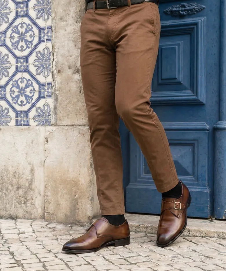 Boucles BECKETT Marron Noyer