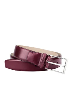 Ceinture Cuir Bordeaux