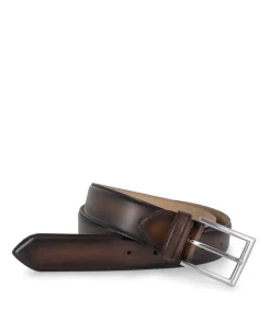 Ceinture Cuir Marron Patiné (nouveau modèle)
