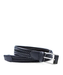 Ceinture cuir Torsadé Noir