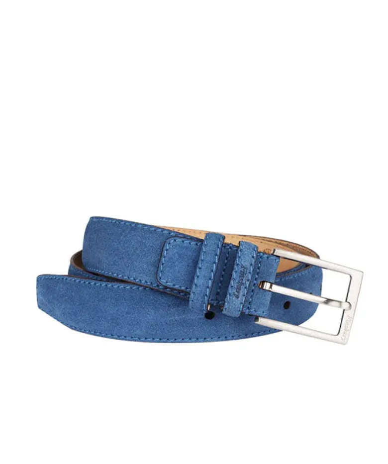 Ceinture estivale daim Bleu roi