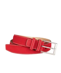 Ceinture estivale daim rouge
