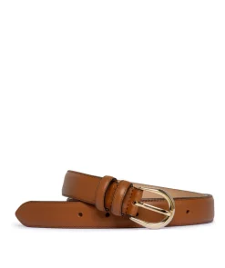 Ceinture ROME Cognac boucle Or