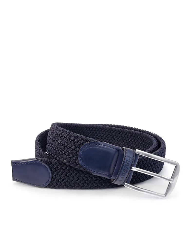 Ceinture Tressée Bleu Marine