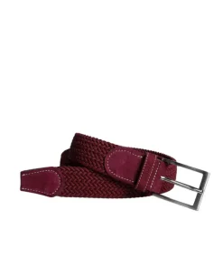 Ceinture Tressée Bordeaux