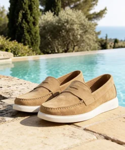 Mocassin ACAPULCO Veau Velours Sable