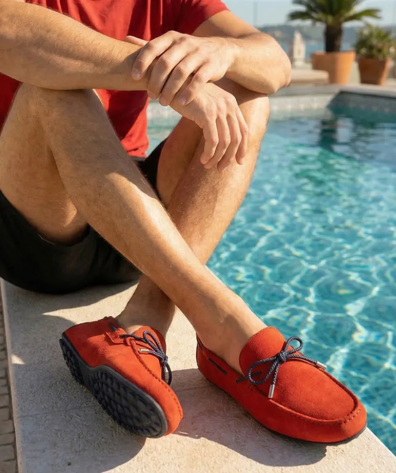 Mocassin CANCUN Daim Rouge