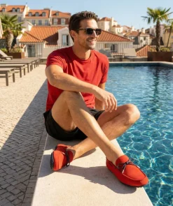 Mocassin CANCUN Daim Rouge