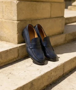 Mocassin CLAYTON Bleu Patiné