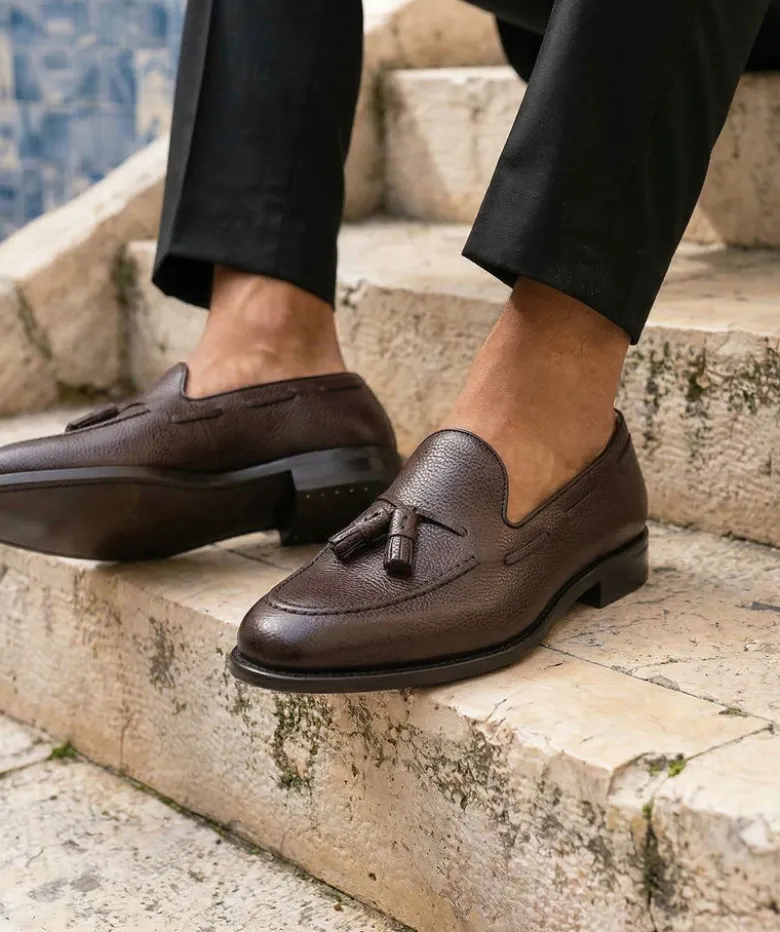 Mocassin OLDEN Grainé Marron