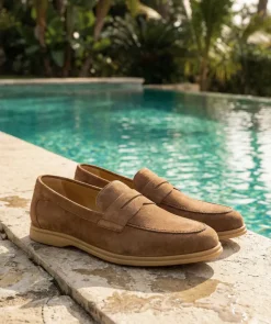 Mocassin PORTOBELLO Daim Noisette