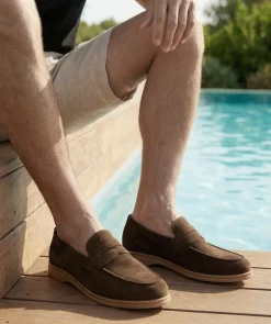 Mocassin PORTOBELLO Daim Olive Sombre