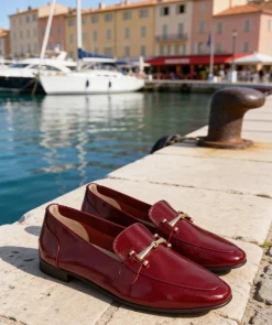 Mocassins AMELIE Vernis Cerise