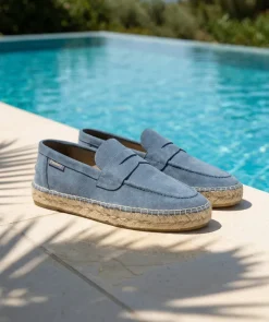 Mocassins NEVADA Daim Bleu