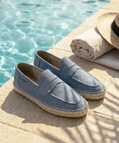 Mocassins NEVADA Daim Bleu