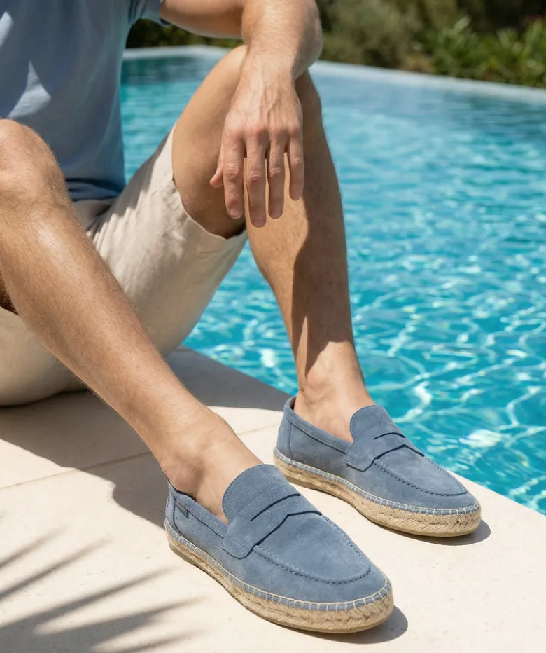 Mocassins NEVADA Daim Bleu
