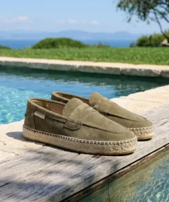 Mocassins NEVADA Daim Olive