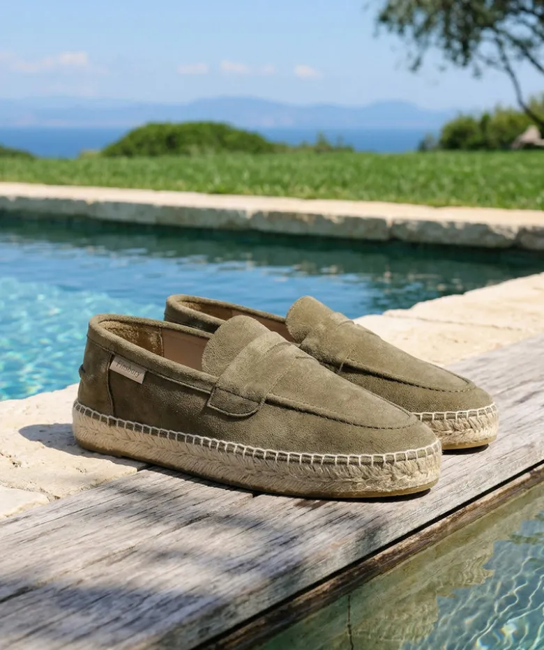 Mocassins NEVADA Daim Olive