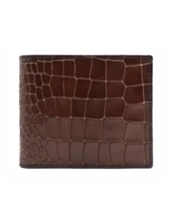 Portefeuille Croco Marron