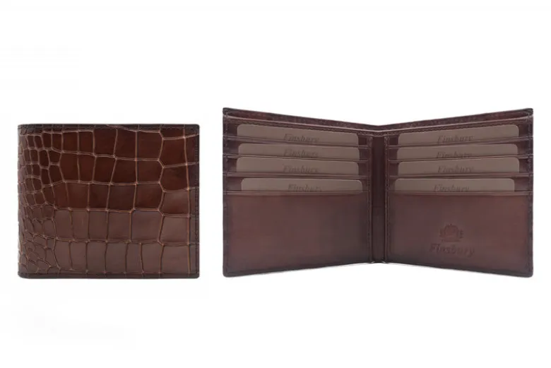 Portefeuille Croco Marron