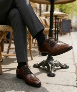 Richelieu HEATHROW MARRON BI MATIERE