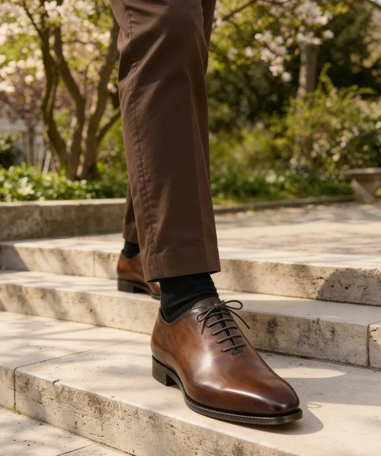 Richelieu ROMEO Marron Patiné