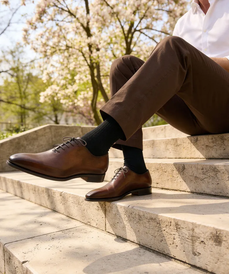 Richelieu ROMEO Marron Patiné