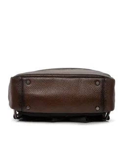 Sac à Dos en Cuir Grainé Marron