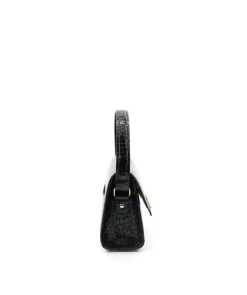 Sac FF23 Cuir Façon Croco Brun
