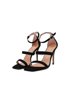 Sandales ELSA Veau Velours Noir