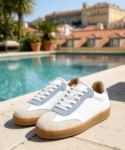 Sneakers JANE Ciel et Blanc