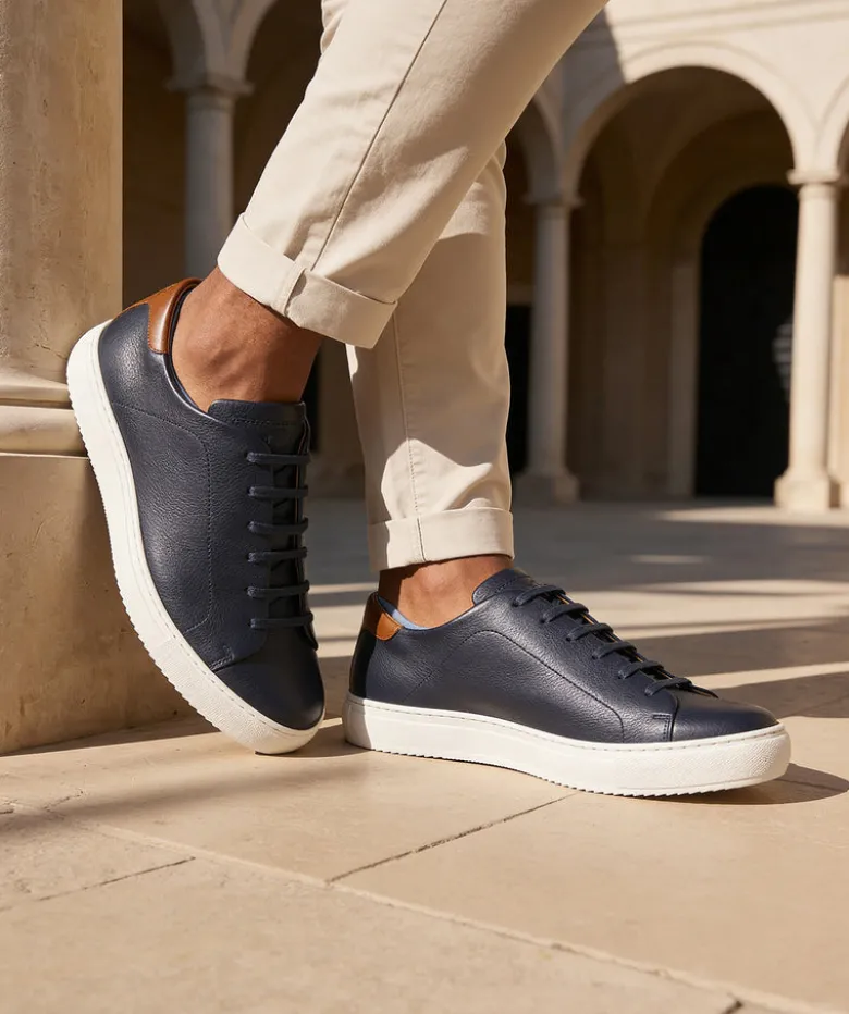 Sneakers MURPHY Grainé Marine
